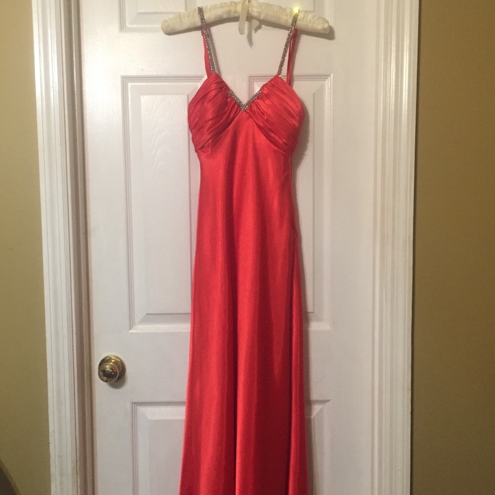Cache Burnt Orange Evening Gown